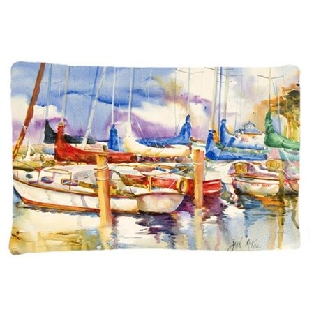Carolines Treasures Carolines Treasures JMK1072PILLOWCASE Run Away Sailboats Fabric Standard Pillowcase JMK1072PILLOWCASE